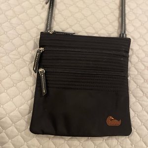 Dooney & Bourke black Nylon North South Triple Zip